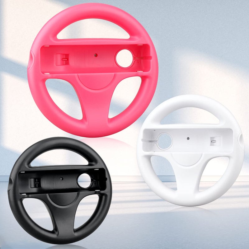 OSTENT Kart Racing Games Steering Wheel for Nintendo Wii Remote Controller Super Mario Game Color Pink - Image 5